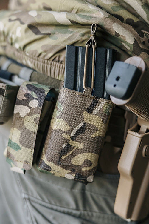 Single Laser-Cut Compact Magazine Pouch for AR15/AK - Multicamo [8Fields] 7