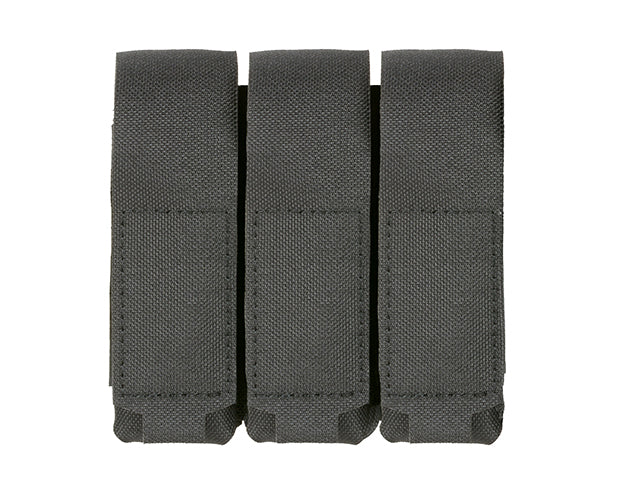 Dreifach Laser-Cut Pistolenmagazin Tasche mit Flap - Schwarz [8Fields] 1