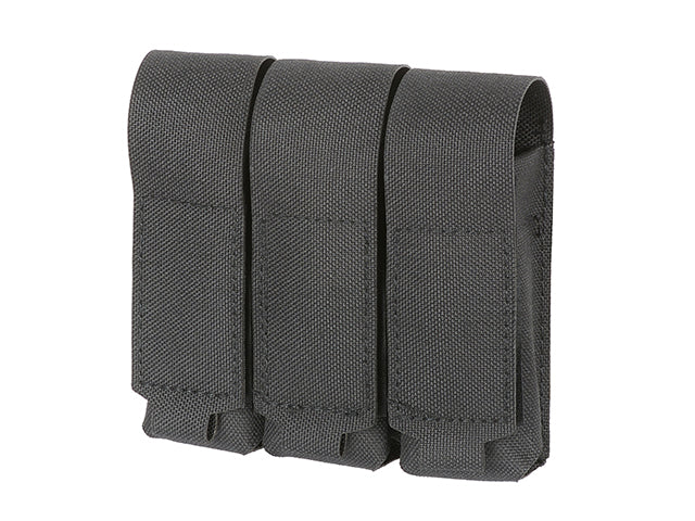 Dreifach Laser-Cut Pistolenmagazin Tasche mit Flap - Schwarz [8Fields] 3