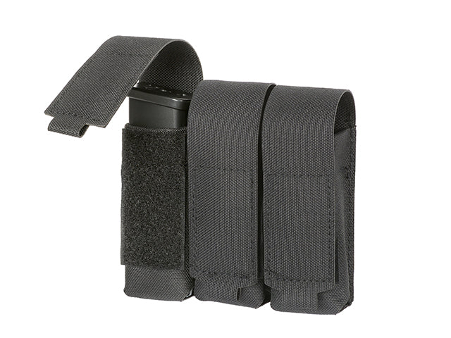 Dreifach Laser-Cut Pistolenmagazin Tasche mit Flap - Schwarz [8Fields] 4