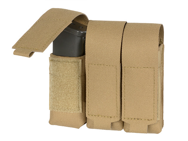 Dreifach Laser-Cut Pistolenmagazin Tasche mit Flap - Coyote [8Fields] 4
