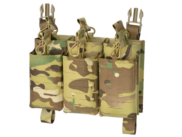MOLLE-Tasche Panel Buckle Up Laser-Cut für 6 AR15/AK Magazin - Multicamo [8Fields] 3