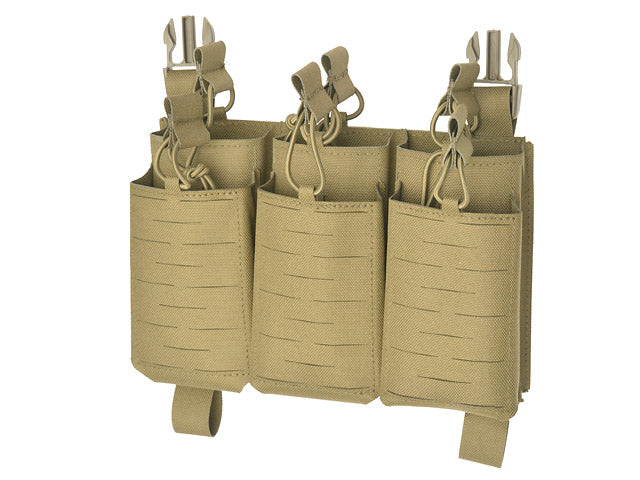 MOLLE-Tasche Panel Buckle Up Laser-Cut für 6 AR15/AK Magazin - Coyote [8Fields] 3