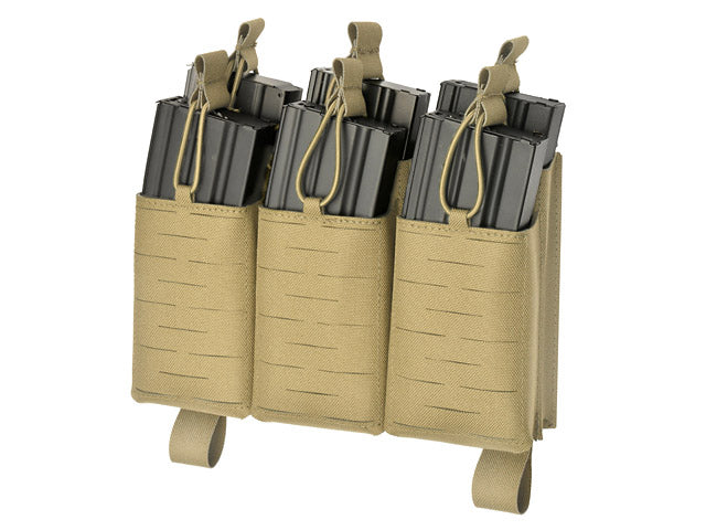 MOLLE-Tasche Panel Buckle Up Laser-Cut für 6 AR15/AK Magazin - Coyote [8Fields] 5