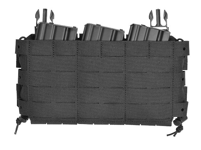 MOLLE-Tasche Buckle-Up Kompakt Panel - Einsatz für 3 Magazine, MOLLE Laser-Cut - Schwarz [8FIELDS] 5