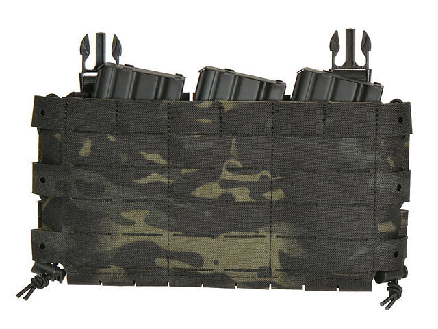 MOLLE-Tasche Buckle-up Kompakt Panel - Einsatz für 3 Magazine, MOLLE Laser-Cut - Multicam Schwarz [8FIELDS] 5