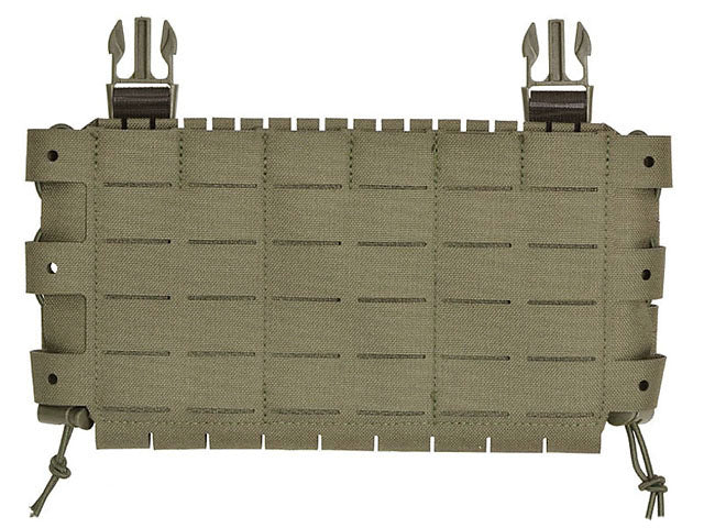 MOLLE-Tasche Panel Buckle-up Kompakt - Einsatz für 3 Magazine, MOLLE Laser-Cut - Ranger Grün [8FIELDS] 1