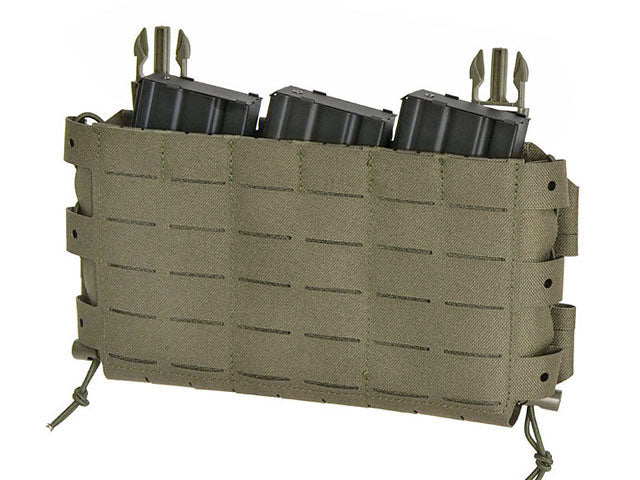 MOLLE-Tasche Panel Buckle-up Kompakt - Einsatz für 3 Magazine, MOLLE Laser-Cut - Ranger Grün [8FIELDS] 3