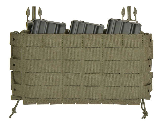 MOLLE-Tasche Panel Buckle-up Kompakt - Einsatz für 3 Magazine, MOLLE Laser-Cut - Ranger Grün [8FIELDS] 5