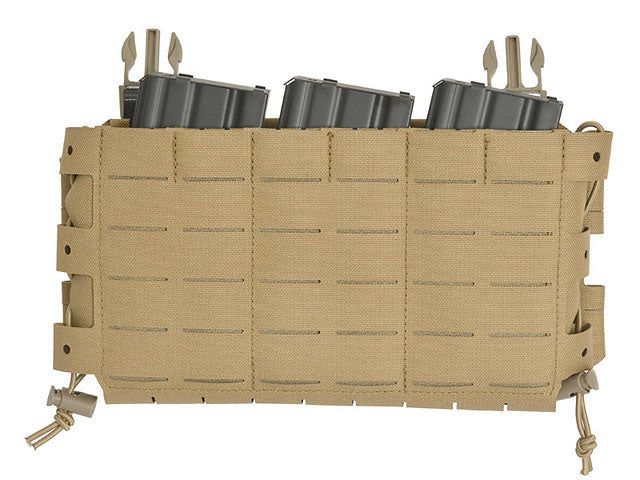 MOLLE-Tasche Panel Buckle-up Kompakt - Einsatz für 3 Magazine, MOLLE Laser-Cut - Tan [8FIELDS] 5