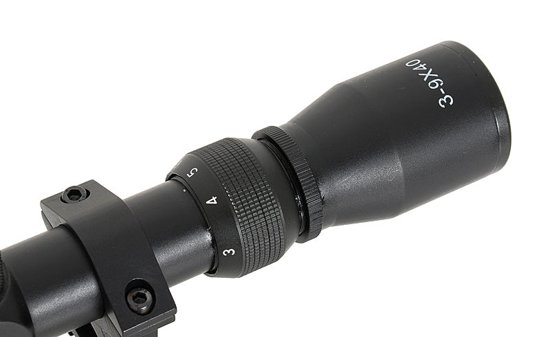 Scope 3-9x40 with high mount rings [PCS] 5