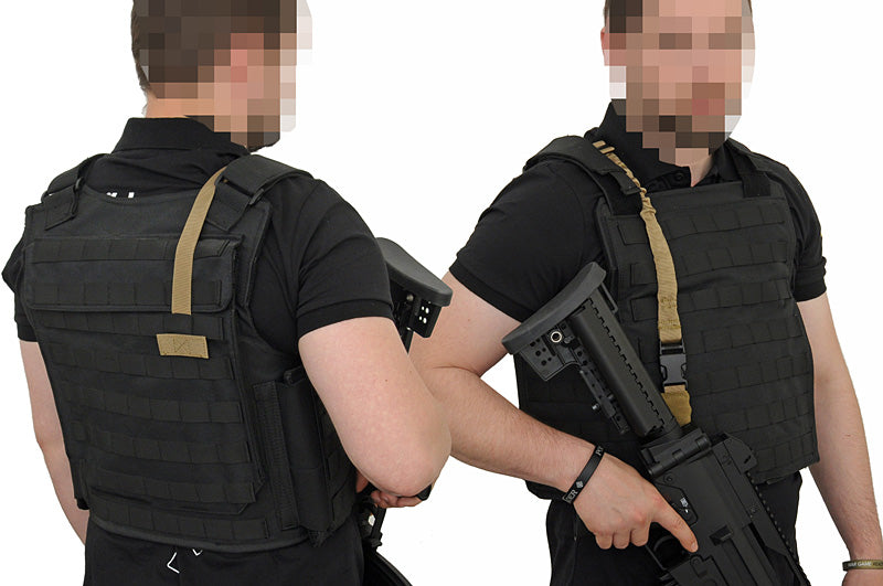 1-Point Bungee Sling w/ MOLLE Attachment - Black [8FIELDS] 5