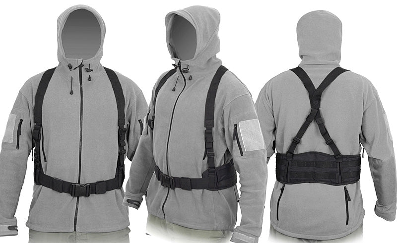 gepolstert patrol belt mit suspenders - Schwarz [8FIELDS] 1