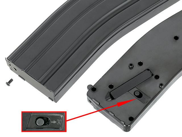 Steel M4/M16 30/130rds Variable-Cap Magazin [Arcturus] 7