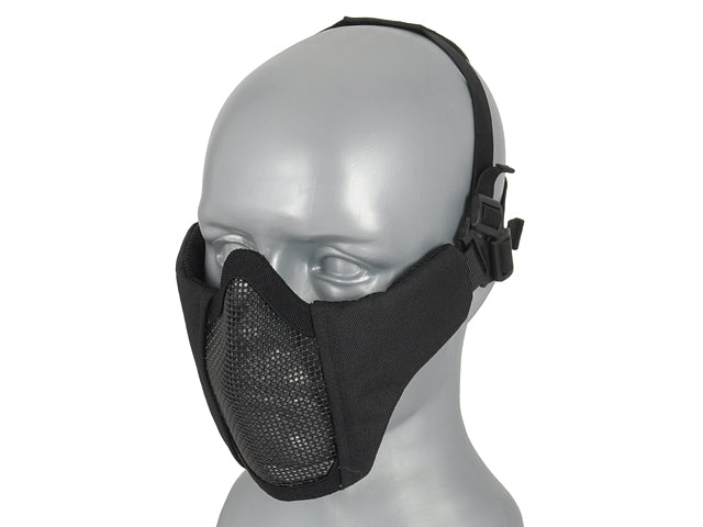 Half-Face-Mesh-Maske 2.0 - Schwarz [WOSPORT] 2