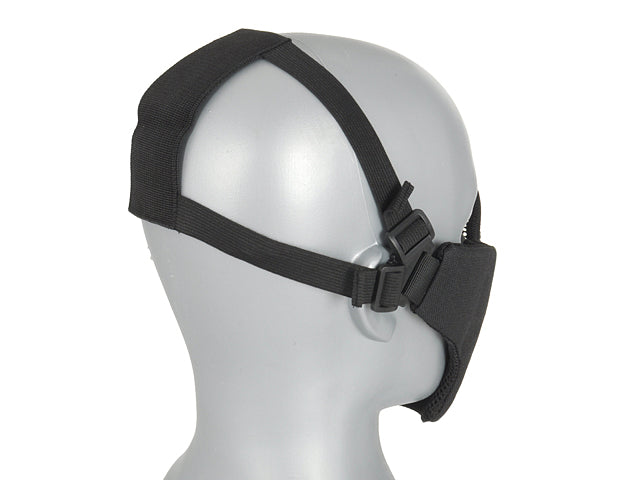 Half-Face-Mesh-Maske 2.0 - Schwarz [WOSPORT] 4