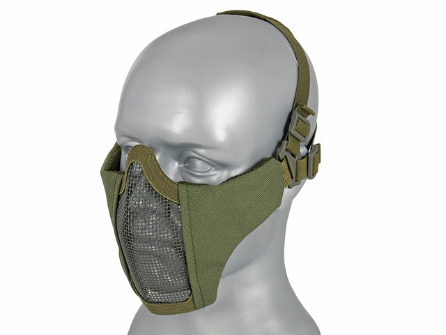 Half-Face-Mesh-Maske 2.0 - Oliv [WOSPORT] 2