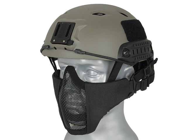 Half Face Mesh Mask 2.0 (Fast Helmet Version) - Black [PJ] 2