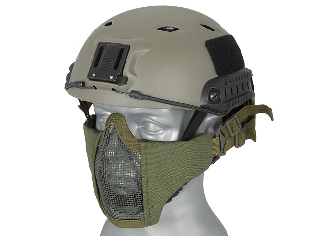 Half-Face-Mesh-Maske 2.0 (Fast Helm Version) - Oliv [PJ] 2