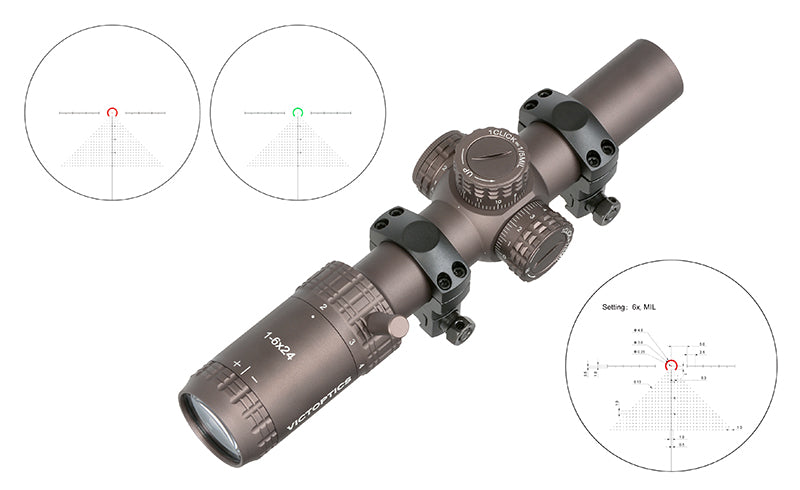Zielfernrohr Victoptics S6 1-6x24 - Coyote FDE [Vector Optics] 9