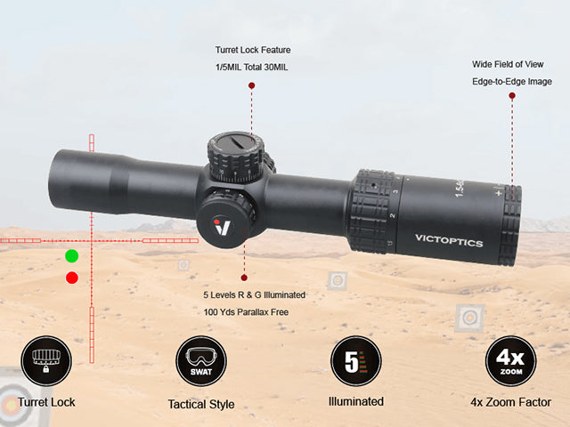 LPVO Zielfernrohr Victoptics S4 1.5-6X28 VICTOPTICS [Vector Optics] 10
