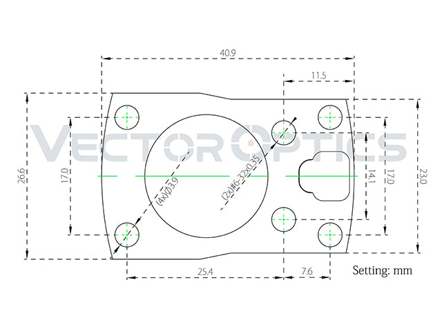 Frenzy-S Line Rotpunktvisier Offset Montage [Vector Optics] 4