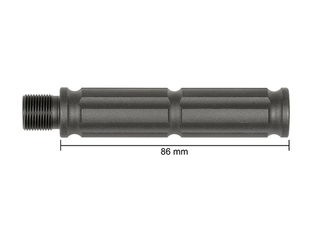 Außenlauf extension 86 mm - FINNED 14 mm CCW [SLONG AIRSOFT] 3