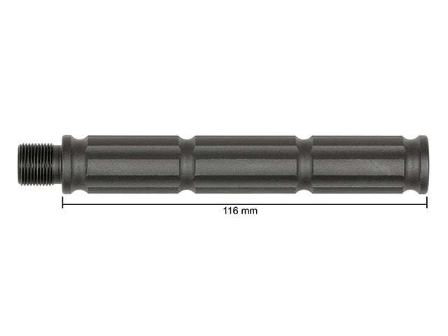 Laufverlängerung 116 mm - FINNED 14 mm CCW [SLONG AIRSOFT] 3