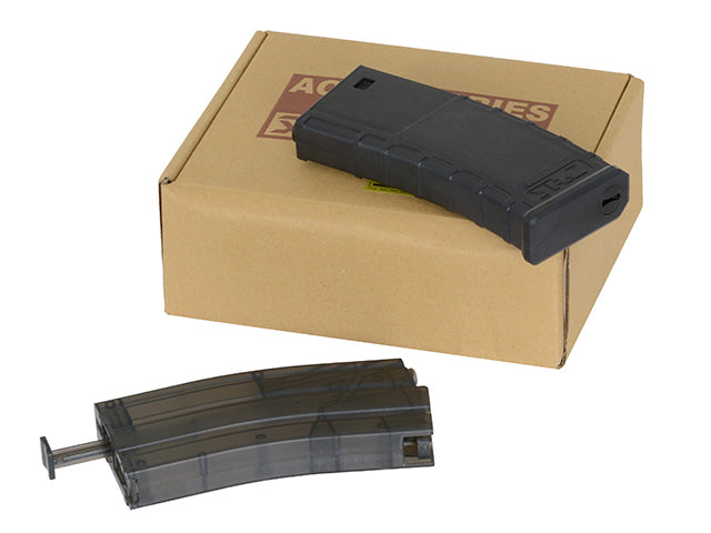 5x 70 BBs M4/M16 Mid-Cap-Magazin mit BB Speed Loader - Schwarz [SRC] 4