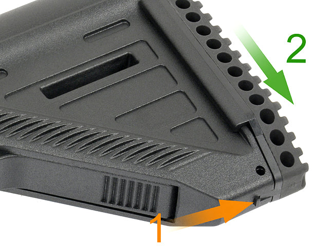 Slim AEG 416/AR15 Stock - Schwarz [D-DAY] 6