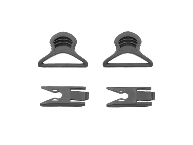 Set Goggle Swivel Clips 36mm für Helm mit rails - Schwarz 1