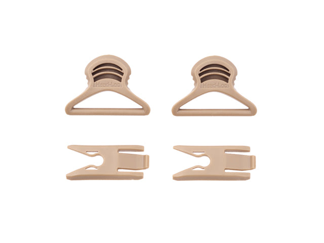 Set Goggle Swivel Clips 36mm für Helm mit rails - Dark Earth 1