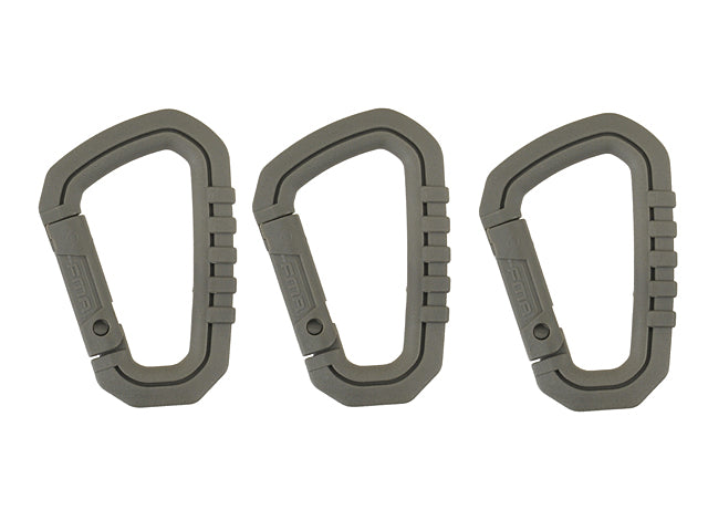 Nylon Carabiner Set Foliage Green - 3 pcs