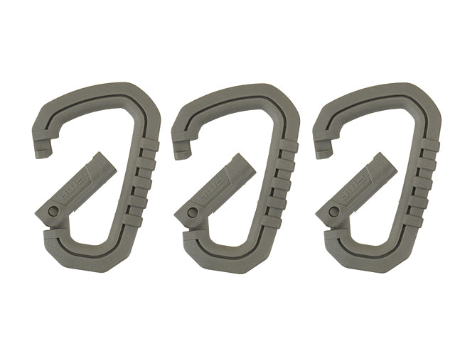 Nylon Carabiner Set Foliage Green - 3 pcs