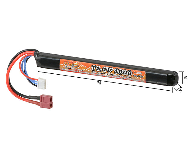 Akku LiPo 1000mAh 11,1V 20/40C - T-connector [VB] 3