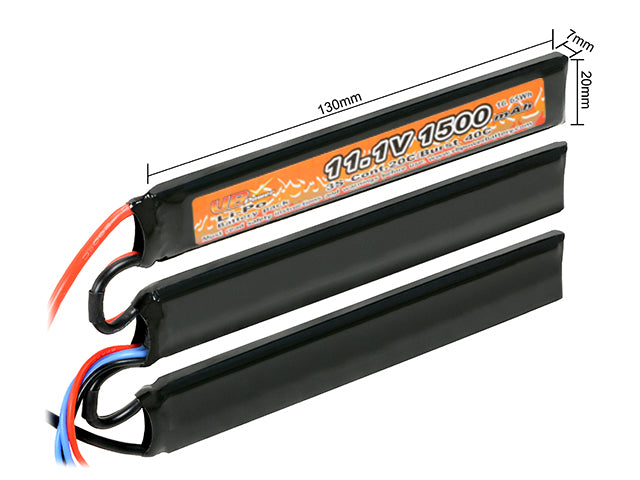 Minitam Battery Li-Po 1500mAh 11.1V 20/40C [8FIELDS]