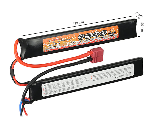 LiPo-Akku 1500 mAh 7,4 V 20/40C T-Stecker