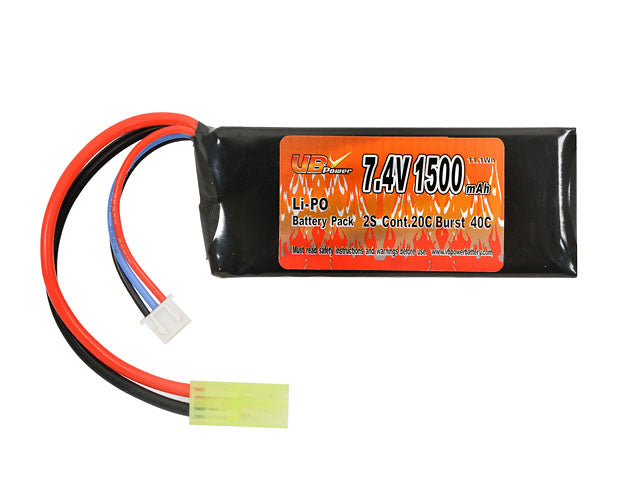LiPo-Akku 1500 mAh 7,4 V 20/40C