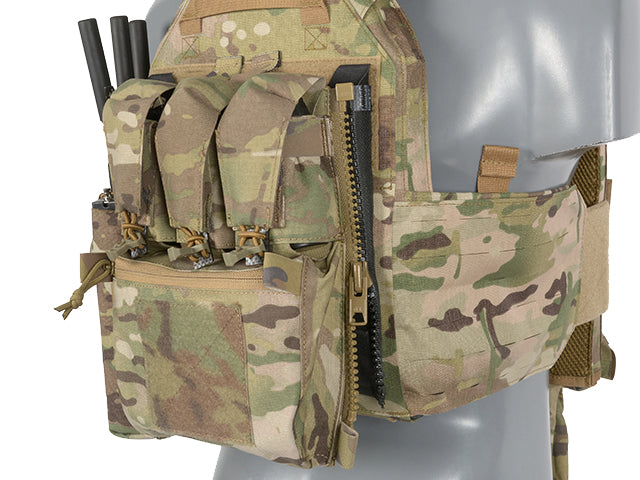 Plate-Carrier-Zubehör ZIP MOLLE - Multicamo Schwarz [WETAC] 5