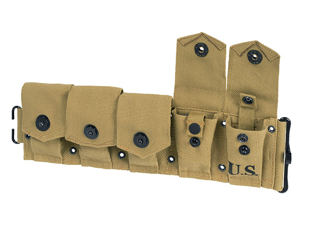 US WW2 M1 Garand 10-pouches Cartridge Belt [8FIELDS] 5