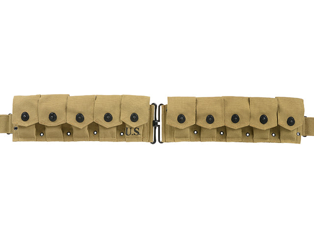 US WW2 M1 Garand 10-pouches Cartridge Belt [8FIELDS] 6