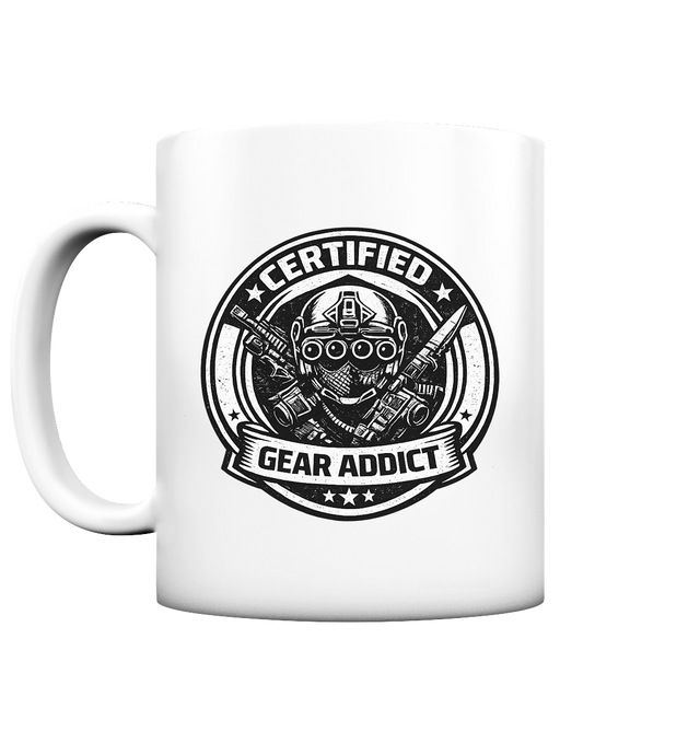 Certified Gear Addict - Tasse matt