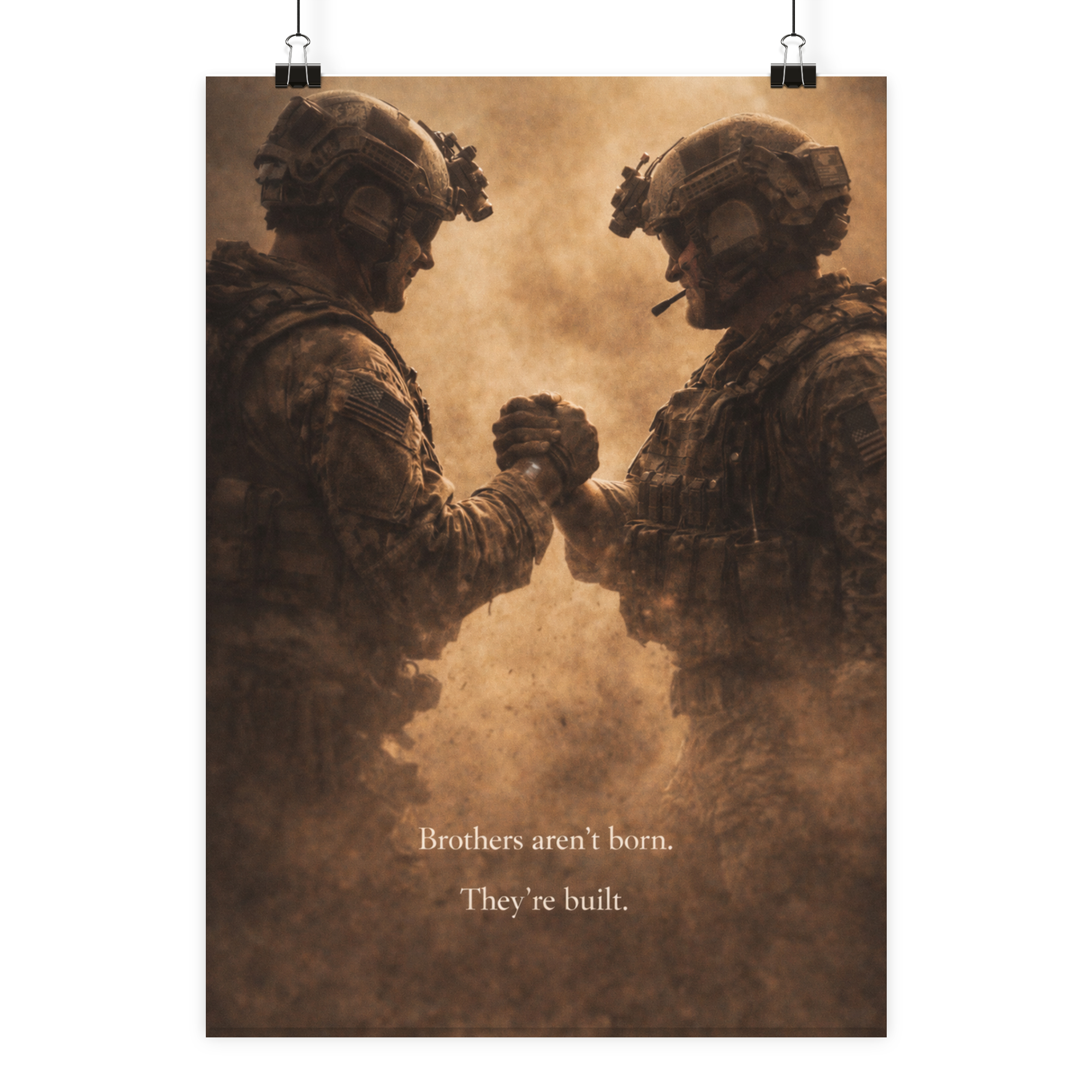 Brothers aren´t born - They´re built. - Poster Din A2 (hoch) als Airsoft Poster im DIN-Format
