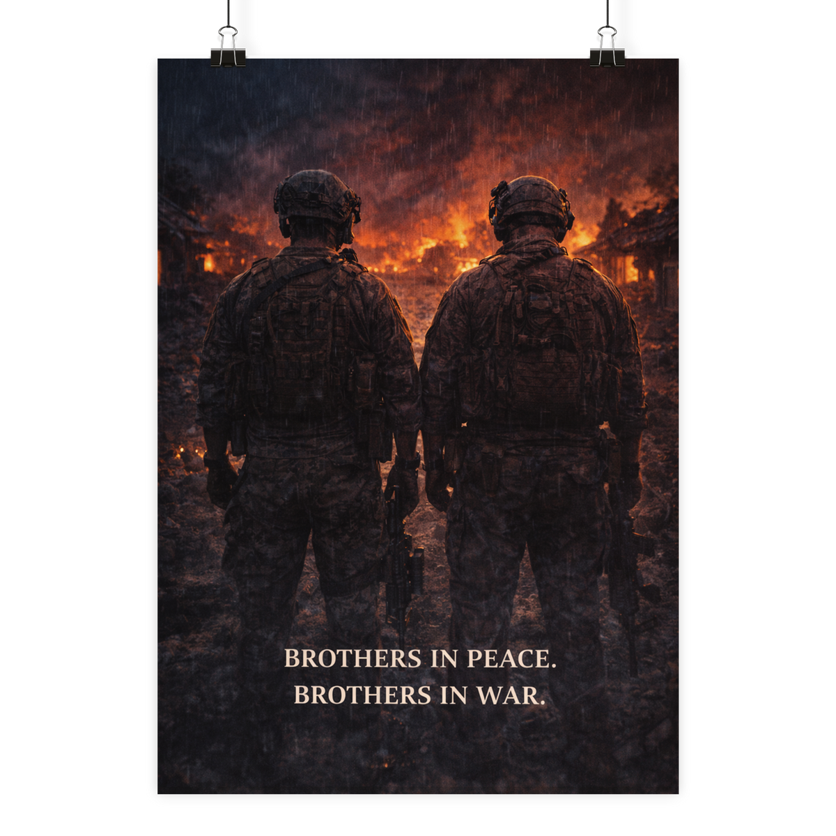 Brothers in Peace - Poster Din A2 (hoch) als Airsoft Poster im DIN-Format