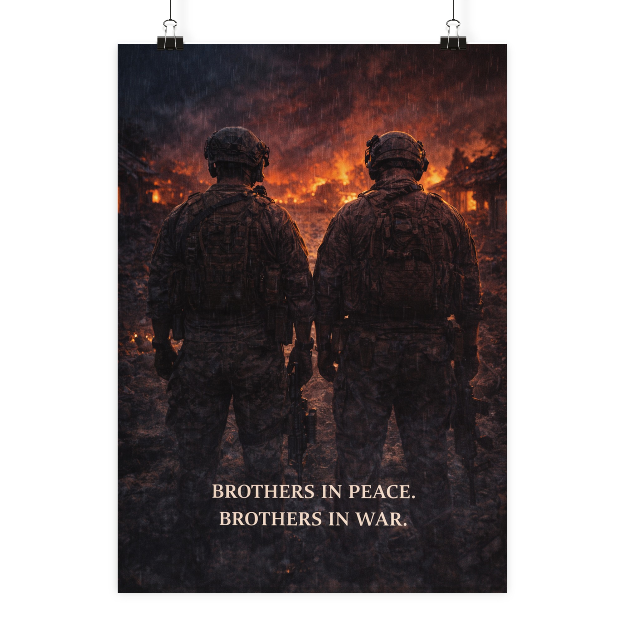 Brothers in Peace - Poster Din A2 (hoch) als Airsoft Poster im DIN-Format