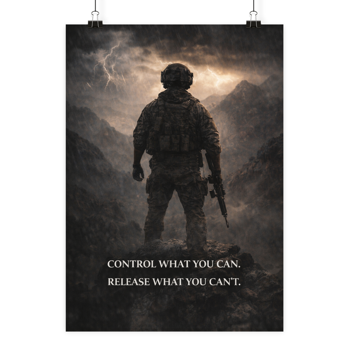 Controll what you can. - Poster Din A1 (hoch) als Airsoft Poster im DIN-Format