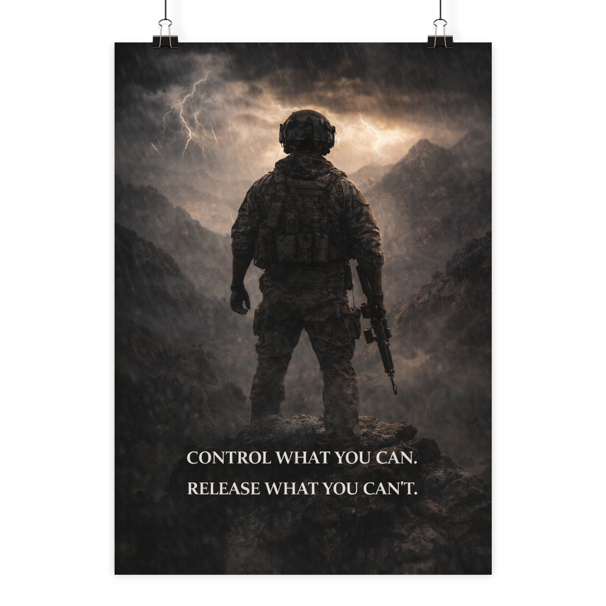 Controll what you can. - Poster Din A2 (hoch) als Airsoft Poster im DIN-Format