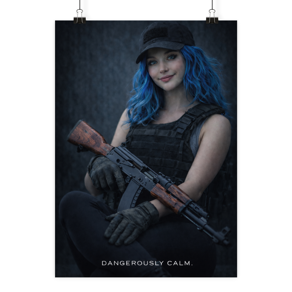Dangerously Calm. - Poster Din A1 (hoch) als Airsoft Poster im DIN-Format