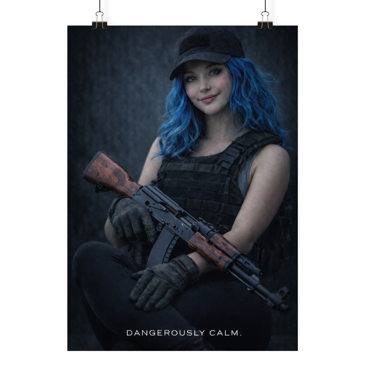 Dangerously Calm. - Poster Din A4 (hoch) als Airsoft Poster im DIN-Format