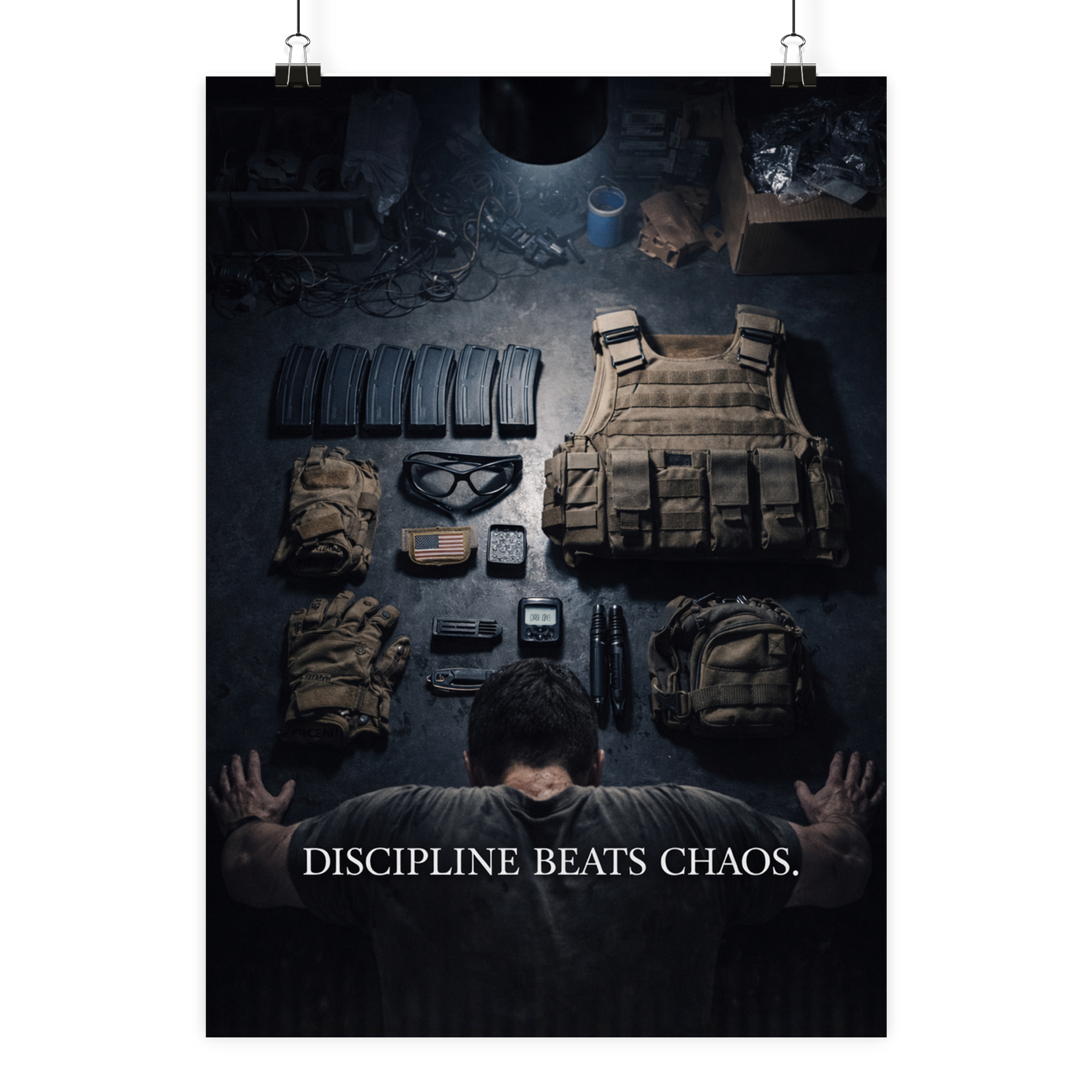 Discipline beats Chaos. - Poster Din A2 (hoch)